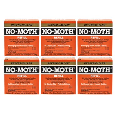 ReeferGaller NOMoth Closet Hanger Moth Cake Refills  6 Pack  NonOdorous Moth Cakes for Hanger Storage  Kills Clothes Moths Carpet Beetles Eggs  Larvae