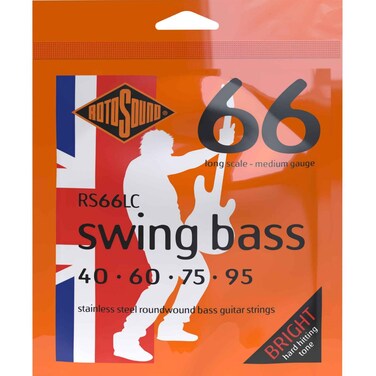 Rotosound RS66LC Swing Bass 66 Stainless Steel Bass Guitar Strings 40 60 75 95