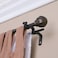 Decopolitan Facet Ball 58 Double Curtain Rod Set 26 to 48 Inches Vintage Bronze