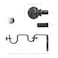 Decopolitan Facet Ball 58 Double Curtain Rod Set 26 to 48 Inches Vintage Bronze