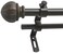 Decopolitan Facet Ball 58 Double Curtain Rod Set 26 to 48 Inches Vintage Bronze