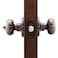 Copper Creek Antique Nickel Door Knobs  Round Colonial Knob with Privacy Locking Function for Home Improvement 1 Pack  Fits All Standard Doors  Locking Door Knob for Bedroom and Bathroom Use