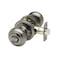 Copper Creek Antique Nickel Door Knobs  Round Colonial Knob with Privacy Locking Function for Home Improvement 1 Pack  Fits All Standard Doors  Locking Door Knob for Bedroom and Bathroom Use