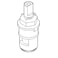 Moen 121551 Commercial 2Handle Plastic Shell Ceramic Disc Cartridge  Cold