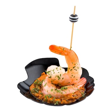 Restaurantware 33 Inch Shell Appetizer Plate 100 Disposable Plastic Appetizer Plate  Sturdy ShellShaped Black Plastic Cocktail Plates Perfect For Serving Amuse Bouche And Hors Doeuvres