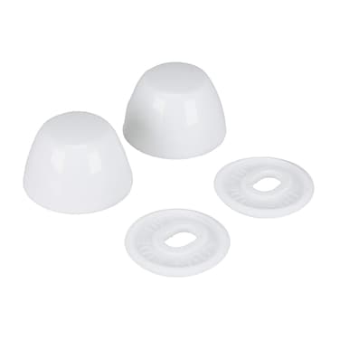 Danco 80821 Snap on Round Toilet Bolt Caps in White Pack of 2