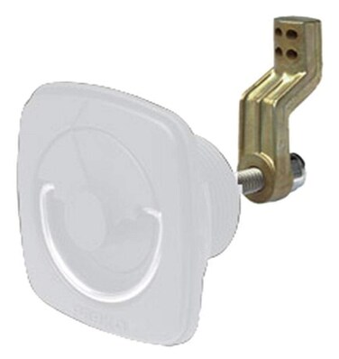 Perko 1082DP1WHT Flush Mount Latch  38 to 3 Cam White