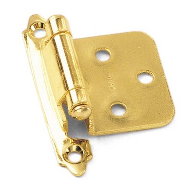 Laurey 28737 No Offset Polished Brass Semi Concealed Cabinet Hinges 1 Count Pack of 1