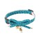 Necoichi Zen Fish Charm Cat Collar Blue with Bell Safety Breakaway Soft Lightweight for Cats Kitty Kitten Japanese Stylish Pattern No1 Seller in Japan