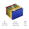 Staples Poly Expanding Hanging File Pockets Letter Assorted 5Pack