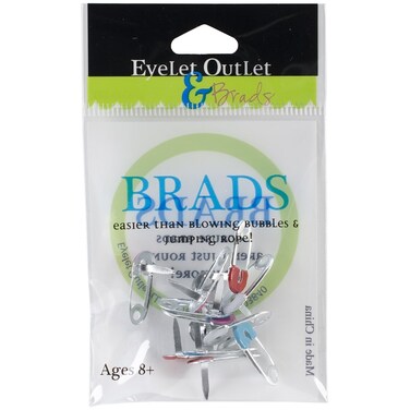 Eyelet Outlet Shape Brads Safety Pins 12Pack