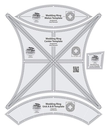 Creative Grids Double Wedding Ring Templates Quilt Ruler  CGRDWR