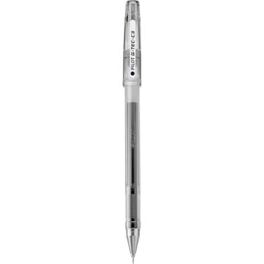 PILOT GTecC Gel Ink Rolling Ball Pens Micro Fine Point 03mm Black Ink 12Pack 35488