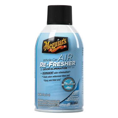 Meguiars Whole Car Air Refresher Odor Eliminator Spray Eliminates Strong Vehicle Odors Summer Breeze  2 Oz Spray Bottle