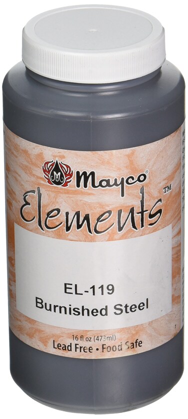 Mayco  EL119P Elements Glaze Burnished Steel EL119 1 Pint