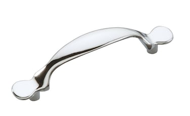 Hickory Hardware 1 Pack Solid Core Kitchen Cabinet Pulls Luxury Cabinet Handles Hardware for Doors  Dresser Drawers 3 Inch Hole Center Chrome Conquest Collection
