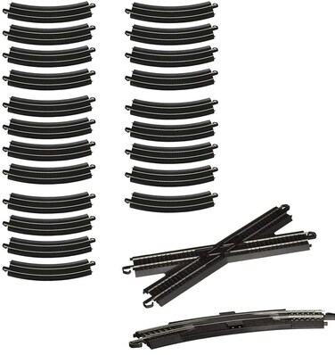 Bachmann Trains SnapFit EZ TRACK EZ TRACK FIGURE 8 TRACK PACK  STEEL ALLOY Rail With Black Roadbed  HO Scale Medium