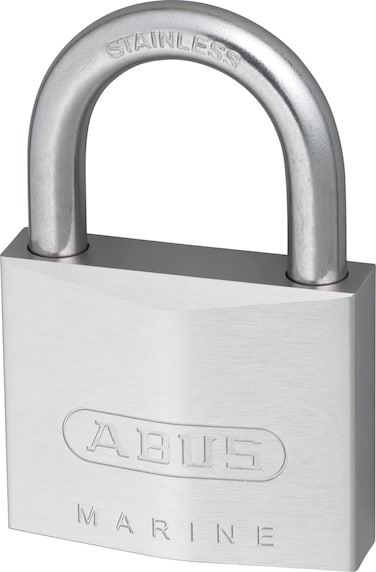 ABUS 75IB50 KD Marine Grade Chrome Plated Brass Padlock Stainless Steel Shackle Keyed Different