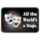 All The Worlds a Stage Comedy Tragedy Drama Masks  Acting Theatre Theater 9 x 6 Metal Sign
