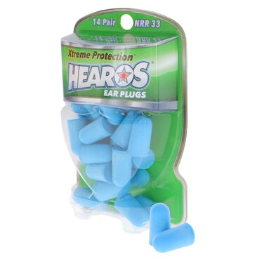 HEAROS Xtreme Protection Ear Plugs NRR 33 14 Pair PU Foam ANSI Certified Blue 5826