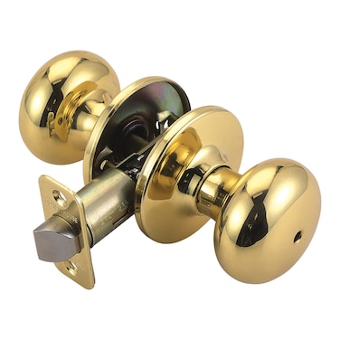 Design House 753277 Cambridge 2Way Latch Privacy Door Knob Adjustable Backset Polished Brass
