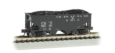 Bachmann Industries USRA 55Ton 2Bay Hopper C and O Train Car N Scale