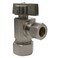 LASCO 069211SN Angle Stop Quarter Turn with 58Inch OD Compression x 38Inch OD Compression Satin Nickel
