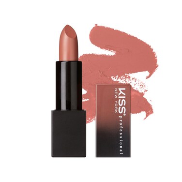 KISS New York Professional Rich Pigmented Lipstick Smooth Satin Finish Long Lasting Infused with Shea Butter and Vitamin E Warm Blush