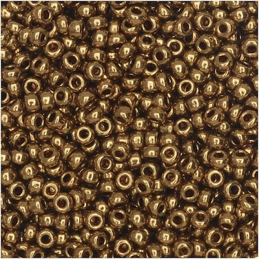 Miyuki Round Seed Bead Size 110 85g Metallic Lt Bronze