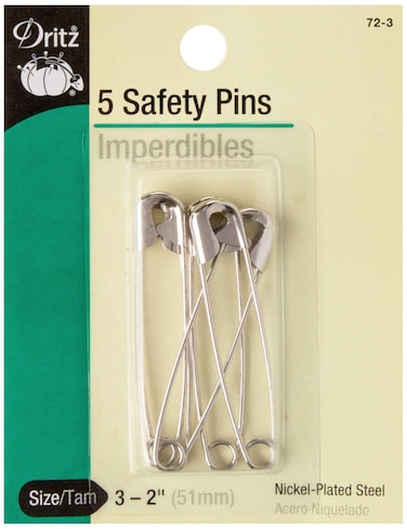 Dritz 723 Safety Pins Size 3 5Count Nickel
