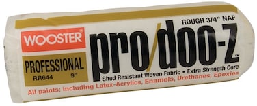 Wooster Brush RR6449 ProDooZ Shed Resistant Paint Roller 34 in Nap 9 in L Woven Fabric Cover White  9 Inch