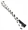 Black and White 7foot Jump Rope with Plastic Segmentation by KRoo Sports