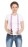 Black and White 7foot Jump Rope with Plastic Segmentation by KRoo Sports
