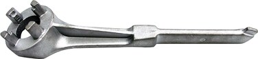 LUMAX LX1724 Aluminum Drum Wrench 34 Slotted Bung2 Bar Dung Opens and tightens Most 2 and  Drum Plugs Overall Length 1012 275 mm
