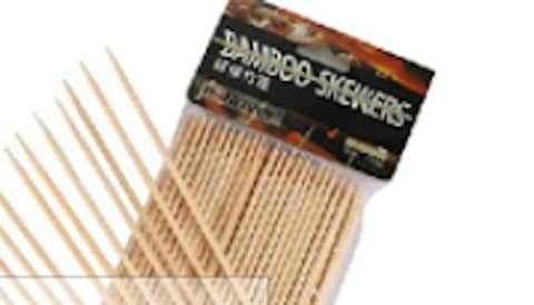 JapanBargain 3774 BBQ Bamboo Skewers for Grilling Shish Kabob Grill Fruit Corn Chocolate Fountain Cocktail Picks Long Toothpicks for Appetizers 6 inch 100pcs