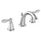 Moen Brantford Chrome TwoHandle Widespread Bathroom Faucet Trim Kit for 3hole Setups Valve Required T6620