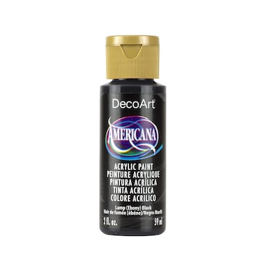 DecoArt Americana Acrylic Paint 2Ounce Lamp Black DAO673