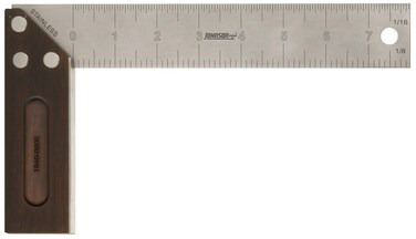 Johnson Level  Tool 19400800 Professional Carbonized Bamboo Try Square 8 Bamboo Finish 1 Square