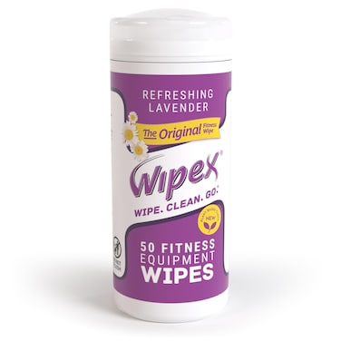 Wipex Original Fitness Equipment Wipes PlantBased NoLint Cloth Gym Wipes for Workout Equipment Yoga Mat Cleaner Peloton Cleaner with Lavender Essential Oil Vinegar 50 Fitness Wipes