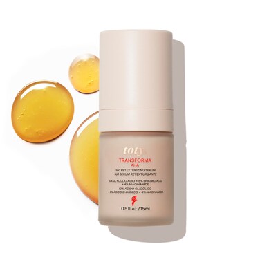 toty  Transforma AHA 360 Retexturizing Serum  Sun Damage Repair For Face  Glycolic Acid Serum  Travel Size Anti Aging Treatment for Dark Spots Lines Wrinkles By Sofia Vergara  15mL