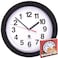 Loftus Black Backwards Wall Clock Runs Counterclockwise and Reverse