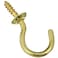 National Hardware N119685 V2021 Cup Hooks  Solid Brass in Solid Brass 4 pack