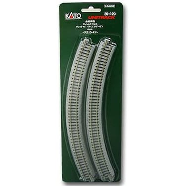 Kato USA Model Train Products Unitrack 315mm 12 38 Radius 45Degree Curve Track 4Piece
