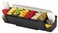 San Jamar Dome Garnish Center 5 Tray with Caddy for Kitchen Bar And Restaurants Plastic 8 Pints Black