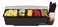 San Jamar Dome Garnish Center 5 Tray with Caddy for Kitchen Bar And Restaurants Plastic 8 Pints Black