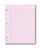 School Smart 3Hole Punched Filler Paper 812 x 11 Inches Pink 100 Sheets  087155