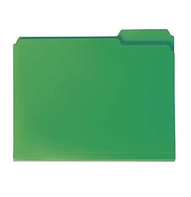 Smead Poly File Folder 13Cut Tab Letter Size Green 24 per Box 10502