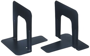 Officemate Steel Bookends Nonskid 475 x 513 x 5 Black 1 Pair