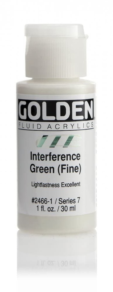 Golden Fluid Acrylic Paint 1 OunceInterference Green Fine