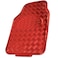 BDK Universal Fit 4Piece Metallic Design Car Floor Mat  Red MT641RD